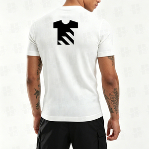 Camiseta Deportiva Personalizada con Estampado a Base de Agua, 180 g/m², Corte Ajustado, para Hombre, Estilo Clásico, Cuello Alto con Raya Vertical - Product Image 3