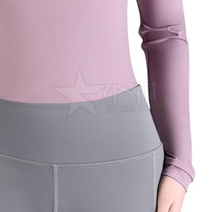 Tops ecuestres para mujer al por mayor, Blusa de manga larga para carreras, ropa de montar con cremallera, camisas de capa base para mujer - Product Image 6