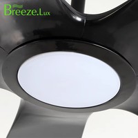 Fábrica al por mayor 48/60/66 pulgadas 5 Abs Blades moderno ventilador de techo decorativo luz LED ventilador de techo lámpara con Control remoto