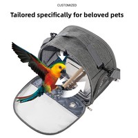 Sac à dos pliable portable en nylon, moderne et élégant, étanche, pour transport d'oiseaux, avec fermeture éclair anti-évasion, pour perroquets et hamsters