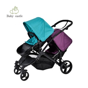 Hot Bán 3 Trong 1 Đôi Umbrella Seat Bé Và Toddler Giỏ Hàng Pram Bé Xe Đẩy Sang Trọng Cặp Song Sinh Xe Đẩy - Product Image 2
