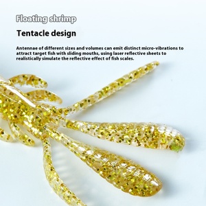 Ver doux de l'usine de Luya appâts flottants pour crevettes d'eau crochet Ned <span class=keywords><strong>leurre</strong></span> de pêche inversé pour poisson Mandarin perche faux appât - Product Image 3