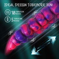 Plug anal électrique télescopique sans fil avec télécommande Masturbateur féminin en silicone liquide Simulation souple en forme de pénis pour femmes