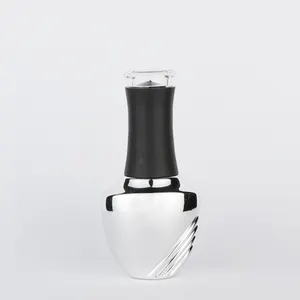 Hot Koop Custom Made Logo Lege Nagellak Fles 5Ml 10Ml 12Ml 15Ml Met Sliver Cap en Borstel Voor Lady Nagellak