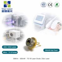 Láser de Diodo Union Optronics U-LD-80E073A de 808nm, 500mW, Encapsulado TO5.6mm para Biosensor Óptico de Grado Médico