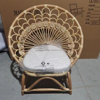 Mobilier d'extérieur, terrasse de jardin, chaise paon en rotin d'extérieur