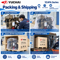 Moteur marin SCDC YUCHAI YC4FA130L-C20 130 ch 3100 tr/min, moteur diesel turbo 4 cylindres, remplacement pour Cummins Yanmar