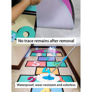 Autocollants de sol personnalisés en chiffres de jeu de Hopscotch pour chambre d'enfant, décalcomanies murales pour salle de jeux de garçons, autocollants décoratifs en PVC pour jeux - Product Image 2