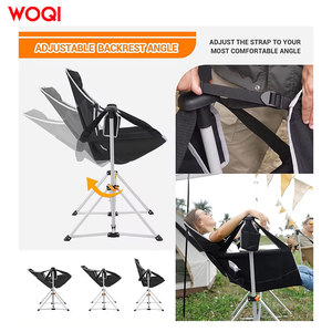 Silla Plegable para Exteriores Woqi, Marco de Aluminio, Tela Oxford Roja, Silla Portátil para Camping, Playa y Jardín con Almohada, Diseño Compacto - Product Image 3