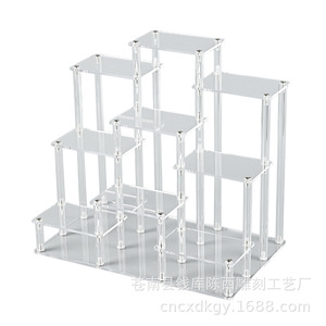 Acrylic Multi Layer Transparent Tiered Shelf 6 Tier For Displaying Figurines Models Toys Teapots Perfumes Curio Storage Rack - Product Image 3