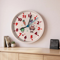 Horloges murales en papier moulé en pulpe, design rond simple, décoration de la maison, horloges DIY