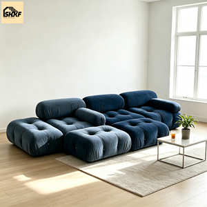 OKF Modular Fabric Sofa Set Customizable Sectional Sofa Tufted Cushion Modules with Ottomans <strong>for</strong> Villa Hotel Living Room - Product Image 2
