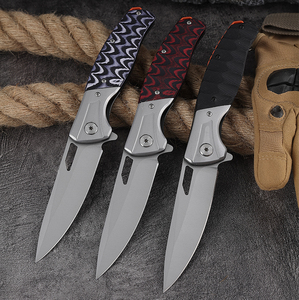 Couteau de poche pliant en acier inoxydable personnalisable Bochen pour le Camping en plein air pratique d'autodéfense tactique Support de poignée G10 - Product Image 5