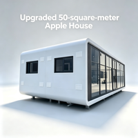 Cabine mobile préfabriquée insonorisée à structure en acier pour bureau de jardin moderne, studio de cour et travail à distance, type Apple Cabin House
