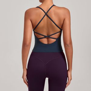 Q024S With Padded <strong>Cross</strong> Back High Support Yoga <strong>Tops</strong> U Neck Slim Athletic <strong>Tops</strong> Quick Dry Comfortable Sport Bra <strong>Top</strong> Fitness - Product Image 6