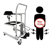 Dossier ergonomique à double panneau Conception confortable Hôpital à domicile Hauteur réglable Chaise mobile Ascenseur hydraulique Machines de transfert