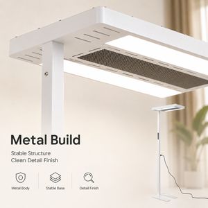 โคมไฟตั้งพื้น LED โมเดิร์น ขาตั้งโลหะ พร้อมระบบทำความร้อนกราฟีน ป้องกันแสงสะท้อน ควบคุมด้วยรีโมท สำหรับห้องนั่งเล่น สำนักงาน อ่านหนังสือ - Product Image 3