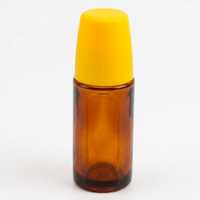 Flacon de parfum en verre ambré de 30 ml avec applicateur compte-gouttes et bouchon sécurité enfant pour emballage cosmétique