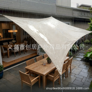 Toile pare-soleil en tissu Oxford 160g UPF50, pour extérieur, patio, balcon, terrasse, imperméable, résistante au vent, sur mesure - Product Image 3