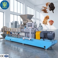 Croquettes sèches industrielles entièrement automatiques de grande capacité pour la fabrication d'aliments pour chiens et chats Machine d'extrusion à double vis Ligne de traitement