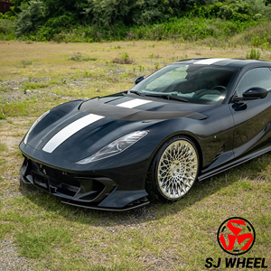 Jantes monobloc SJ Wheels chromées polies, forgées en alliage 6061-T6, design en maille, <span class=keywords><strong>18</strong></span>, 19, 20, 21 <span class=keywords><strong>pouces</strong></span>, 5x120/112/114.3 pour Ferrari Porsche - Product Image 5