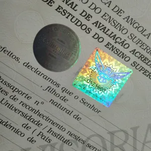 Hologram Hot Stamping Veiligheidsdraad Watermerk Papier Afdrukken Certificaat