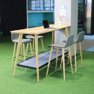 Hot Selling Modern Rectangle Wooden Tea <b>Table</b> Coffee Shop High <b>Stool</b> <b>Bar</b> Chair <b>and</b> Coffee <b>Table</b> Combination Simple Office <b>Table</b> - Product Image 1