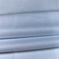 Tissu maille œil-de-perdrix léger 90 GSM 100 % polyester blanc pour vêtements de sport, maillots de cyclisme, doublures