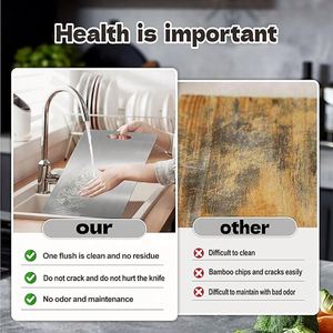 Tablas de Cortar de Acero Inoxidable 304 de Grado Alimenticio, Doble Cara, con Logotipo Personalizado, Aptas para Lavavajillas, Modernas para Cocina - Product Image 4