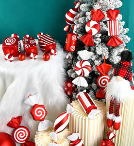 32cm rojo blanco Navidad caramelo colgante para escenario Bar boda decoraciones festivas árbol de Navidad ornamento al por mayor de fábrica - Product Image 5