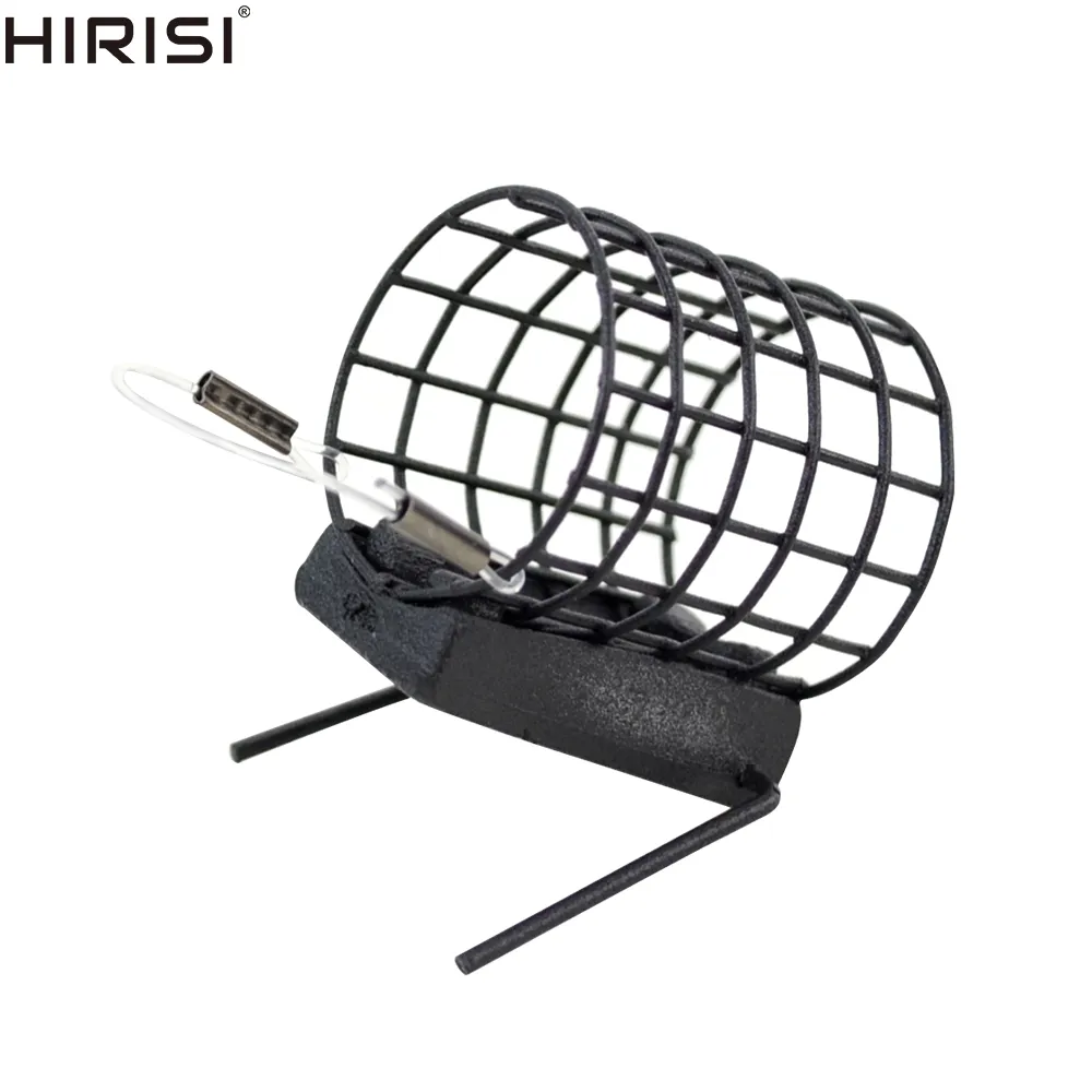 Hirisi Fishing Tackle Round Feeder Cage für Karpfen Grob Match Barbel Metal Feeder 30g 40g 50g 60g 75g