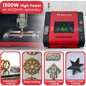 Domainlaser <span class=keywords><strong>Mini</strong></span> <span class=keywords><strong>CNC</strong></span> nước làm mát Laser Cutter 1500 Wát nước làm mát <span class=keywords><strong>CNC</strong></span> máy cắt laser cho đồ trang sức - Product Image 2