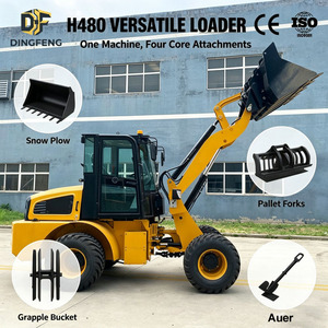 Chargeuse sur pneus H480 4x4 avec une grande hauteur au sol et une forte traction, chargeuse frontale hydraulique 4 roues motrices en vente - Product Image 3