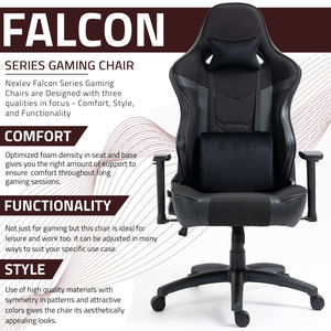 Chaise de jeu Cadeira <span class=keywords><strong>Gamer</strong></span> Trimmer bon marché Sièges de course en pvc Chaise de sport universelle noire Chaise d'ordinateur de bureau pour femmes - Product Image 6