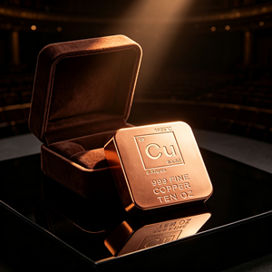 Square Rounded <b>Corner</b> Pure Copper <b>Block</b> 10 OZ 999 Fine Copper Raw Material Ingot - Product Image 2