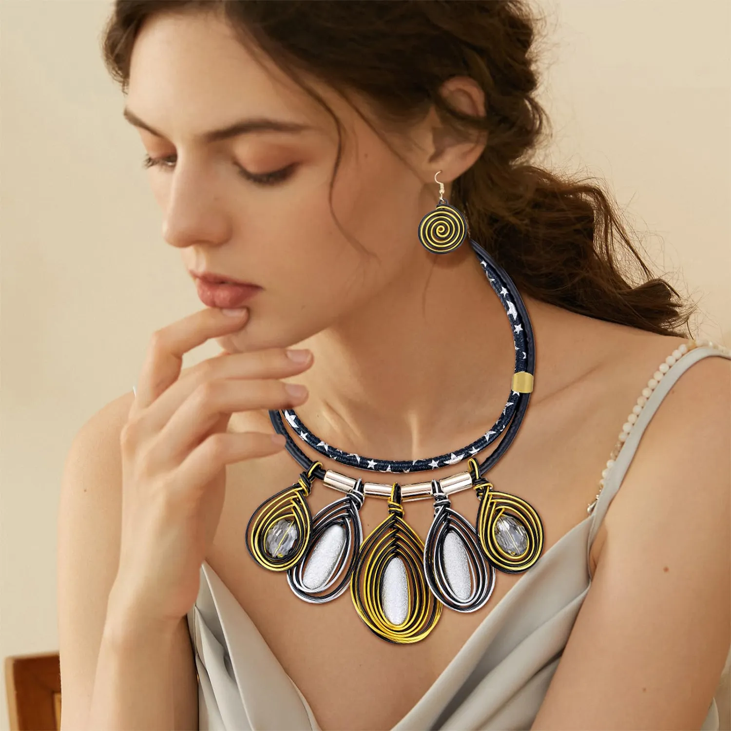 Mode feine Schmuckketten Halsketten 925 Sterling-Silber individueller Anhänger Aluminiumstreifen Flechtung Kragen-Halsband für Damen