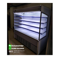 Nouveau Réfrigérateur Commercial Vertical à Double Température, 4 Étagères, Multi-niveaux, Ouvert, pour Supermarché