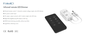 Skydance mới F1-M + rc1 1CH * 5A 5-24vdc IR CV Dimmer hồng ngoại điều khiển từ xa 1 kênh điện áp không đổi màu duy nhất dẫn dimmer - Product Image 4