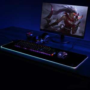 Alfombrilla de ratón RGB de Venta caliente, alfombrilla de ratón grande de goma antideslizante personalizada de fábrica, alfombrilla de ratón para juegos de tela de alta calidad OEM LEDgaming RGB - Product Image 2