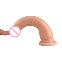 Juguetes Sexuales de Silicona de 9 Pulgadas con Forma de Pene Realista para Mujeres, Masturbación Vaginal