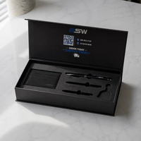 Caja de Presentación Magnética Rígida Negra Mate Personalizada con Logotipo, Embalaje al por Mayor con Inserto de Espuma Personalizado