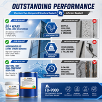 Scellant silicone neutre FEIDU FD-9000 pour la construction de murs-rideaux - Adhérence forte et durable, non toxique, durcissement rapide