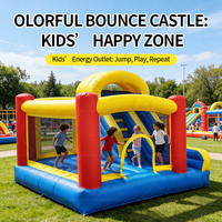 Château gonflable aquatique AirFunPro pour enfants, toboggan aquatique, château gonflable blanc en PVC, mini combo pour 10 personnes, installation facile