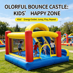 Château <span class=keywords><strong>gonflable</strong></span> aquatique AirFunPro pour enfants, toboggan aquatique, château <span class=keywords><strong>gonflable</strong></span> blanc en PVC, mini combo pour 10 personnes, installation facile - Product Image 1