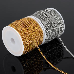 Оптовая продажа: Новинка! Модная цепь-кубинка из нержавеющей стали с покрытием из розового золота 18К, толщиной 1/1.4/1.8/2.2/2/4 мм, с боковым перекрутом, для изготовления ювелирных изделий. - Product Image 4