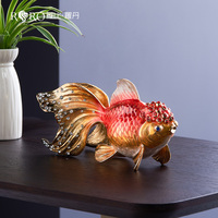 RORO nouveau design de décoration de maison de luxe salon, chambre, bureau, décoration de la maison émail coloré ornements de poisson de bon augure