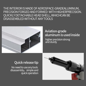 Pistolet à riveter <span class=keywords><strong>pneumatique</strong></span> RL-4000L |   Outil <span class=keywords><strong>pneumatique</strong></span> robuste à échappement frontal 5-7 BAR pour rivetage <span class=keywords><strong>de</strong></span> tous matériaux 4,0/4,8/6,4 mm (automobile) - Product Image 3