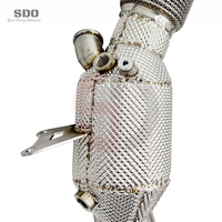 SDO Katalysator-Downpipes für Ferrari 488 3.9T V8 2015-2019 Performance-Auspuffkrümmer mit integriertem Hitzeschutz