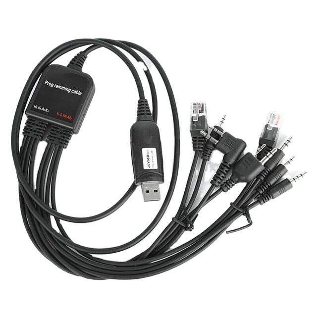 Wholesale 8 in 1 USB Programming Cable for Moto-rola for Baofeng Ken-wood for HYT Handheld Radios 8W Output Power with CD
