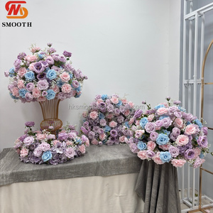 Boule de fleurs artificielles 2026 Summer Sweet Mix Violet Rose Bleu, Couronne florale, Centres de table floraux pour mariages et fêtes - Product Image 2